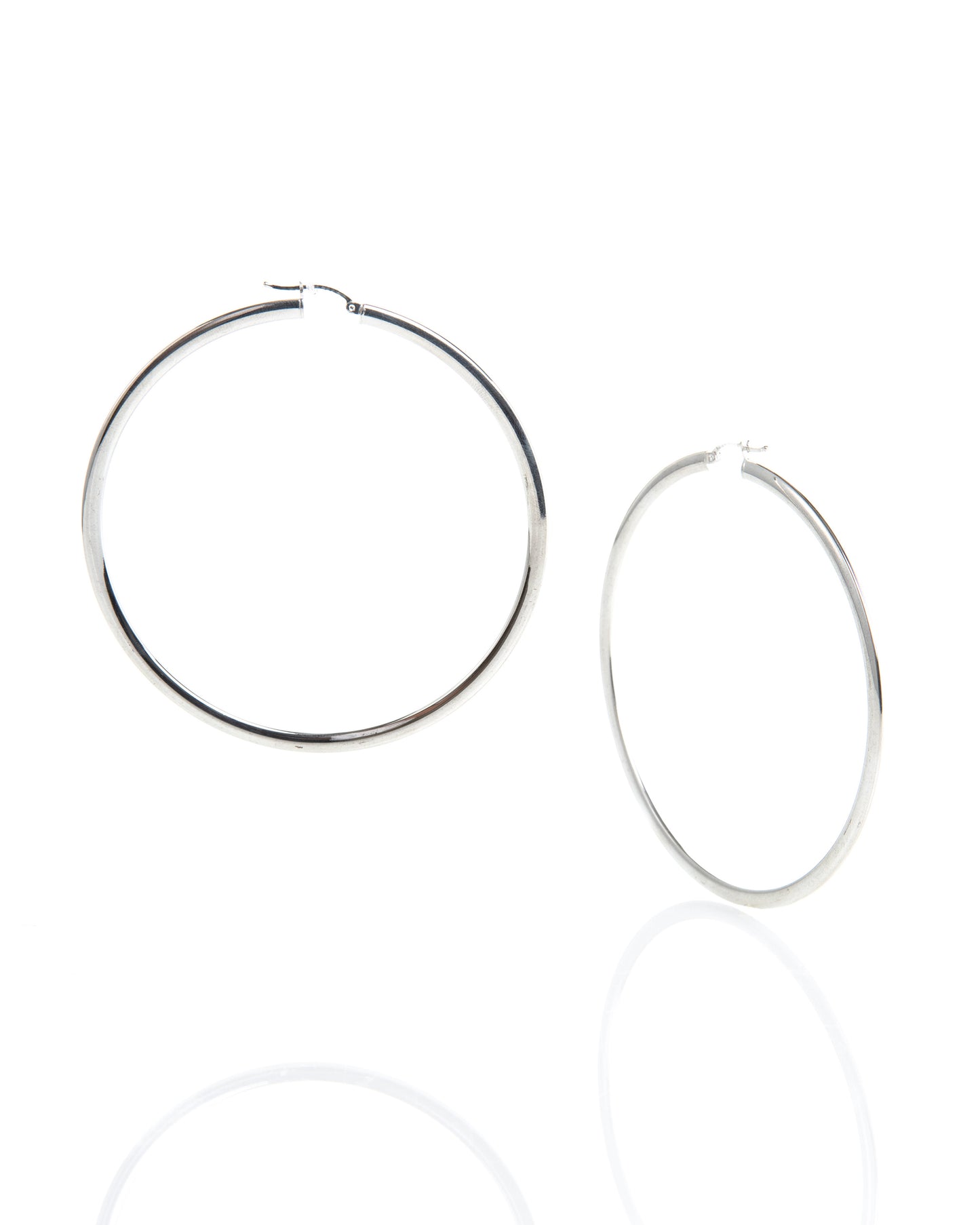 silver diamond cut earrings