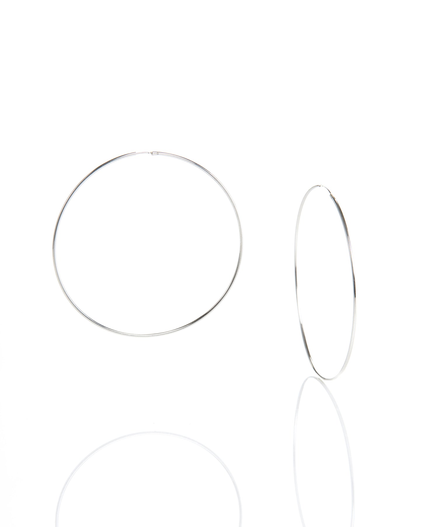 silver hoop earrings