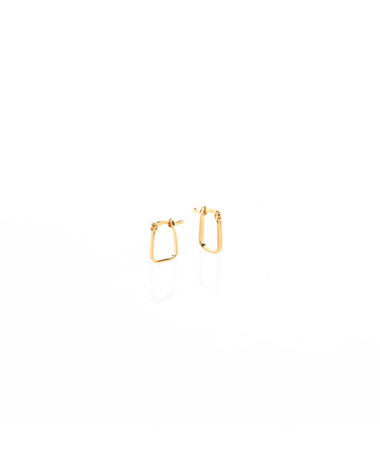 small square hoop earrings