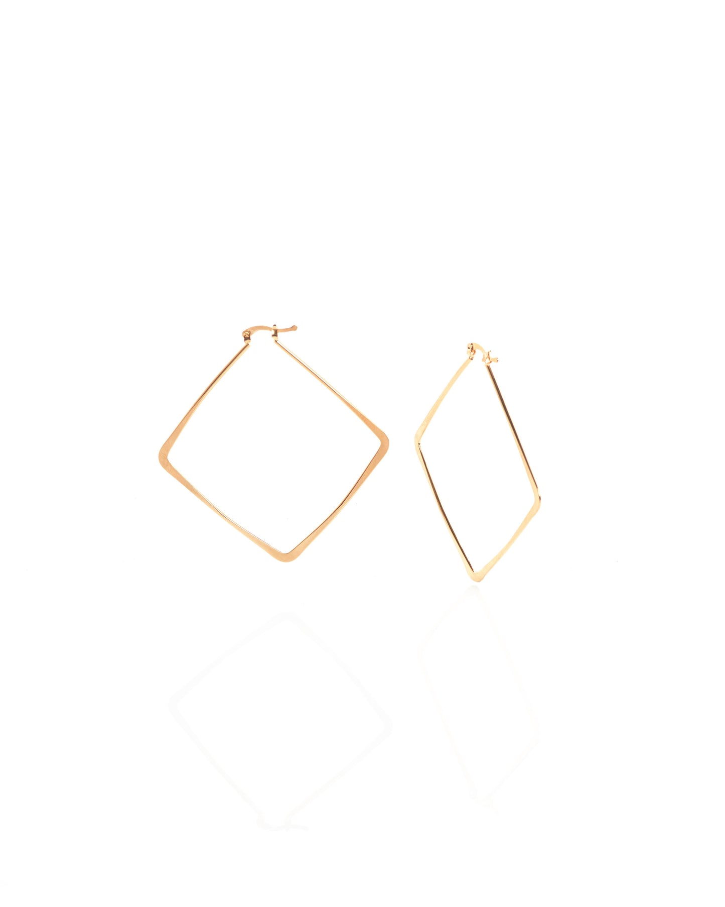 small square hoop earrings