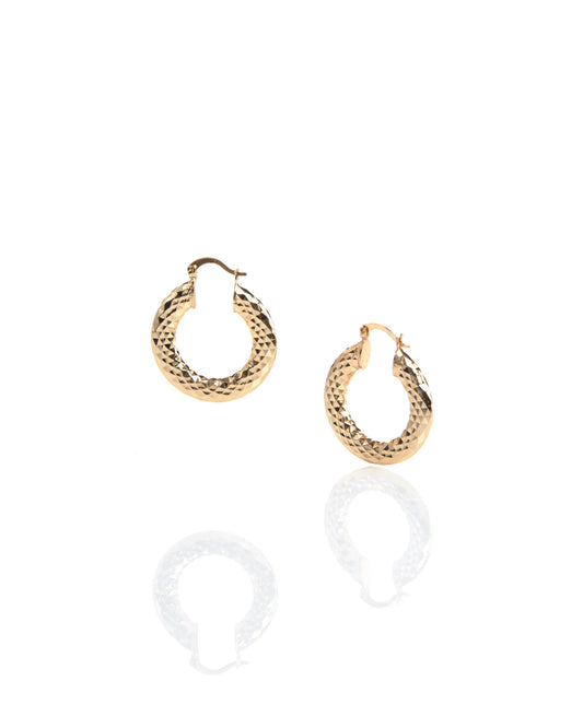 small gold door knocker hoop earrings