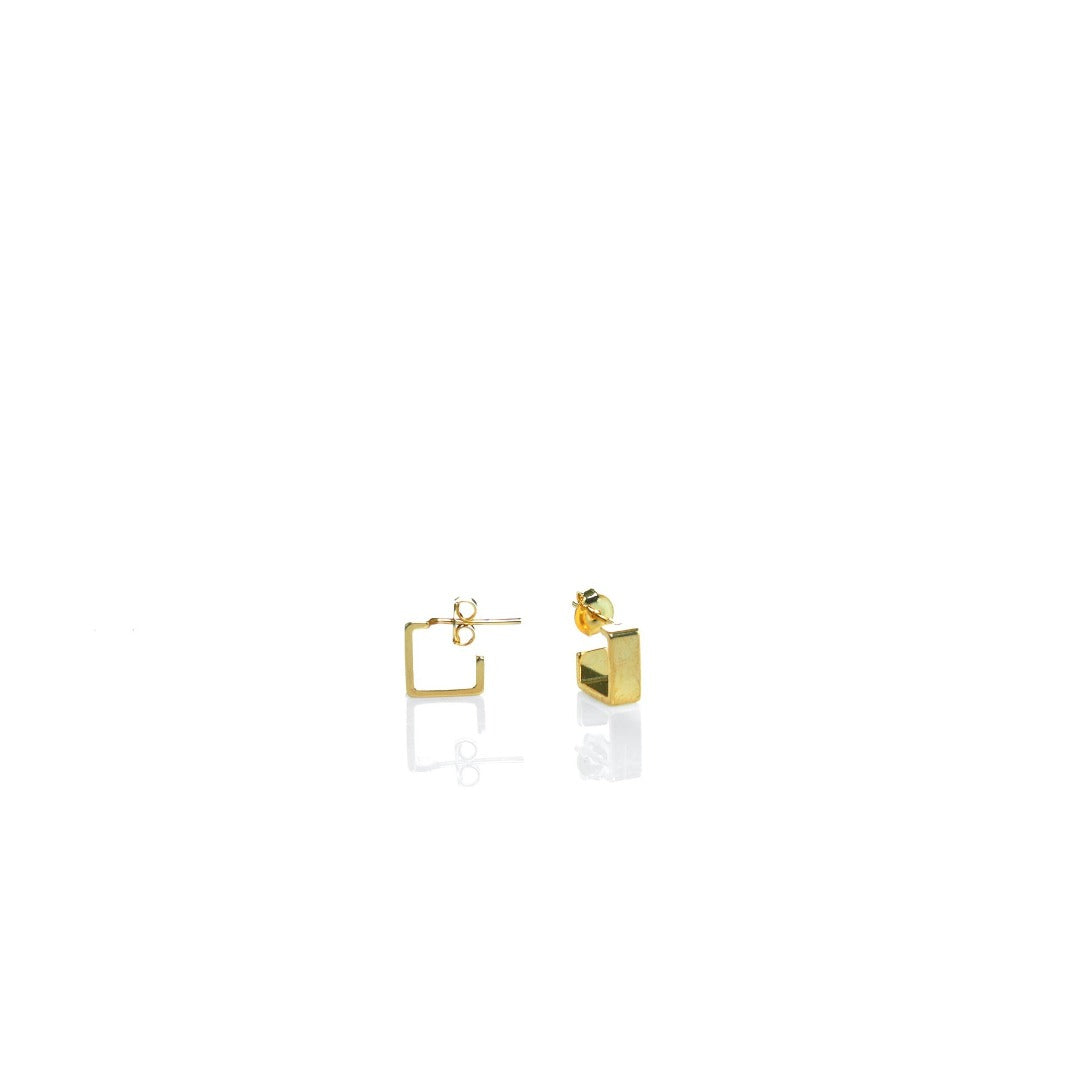baby square hoop earrings