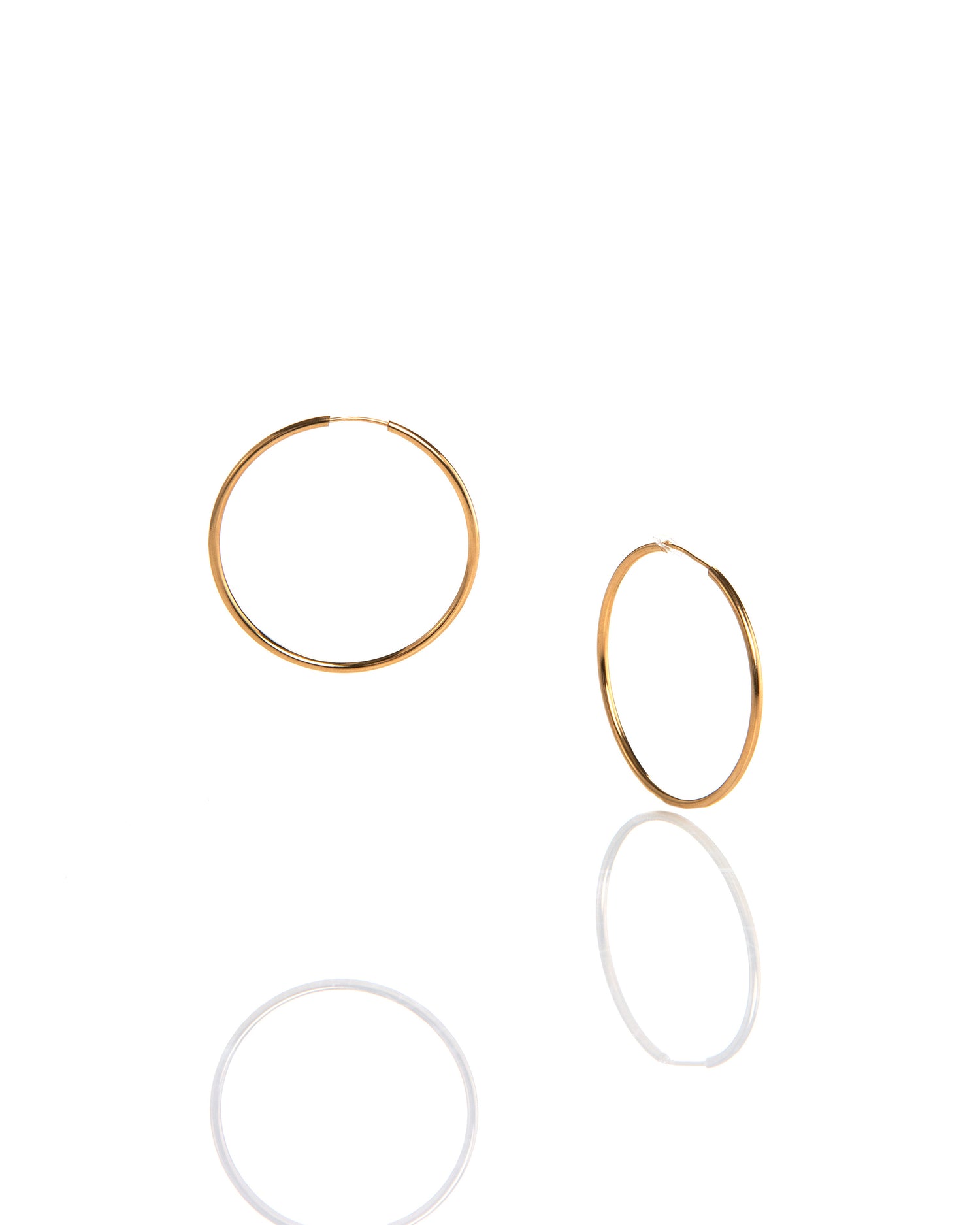 gold slim hoop earrings