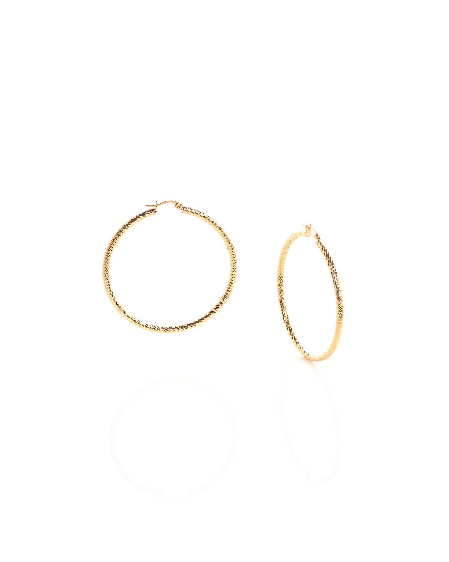 gold sparkle hoop earrings